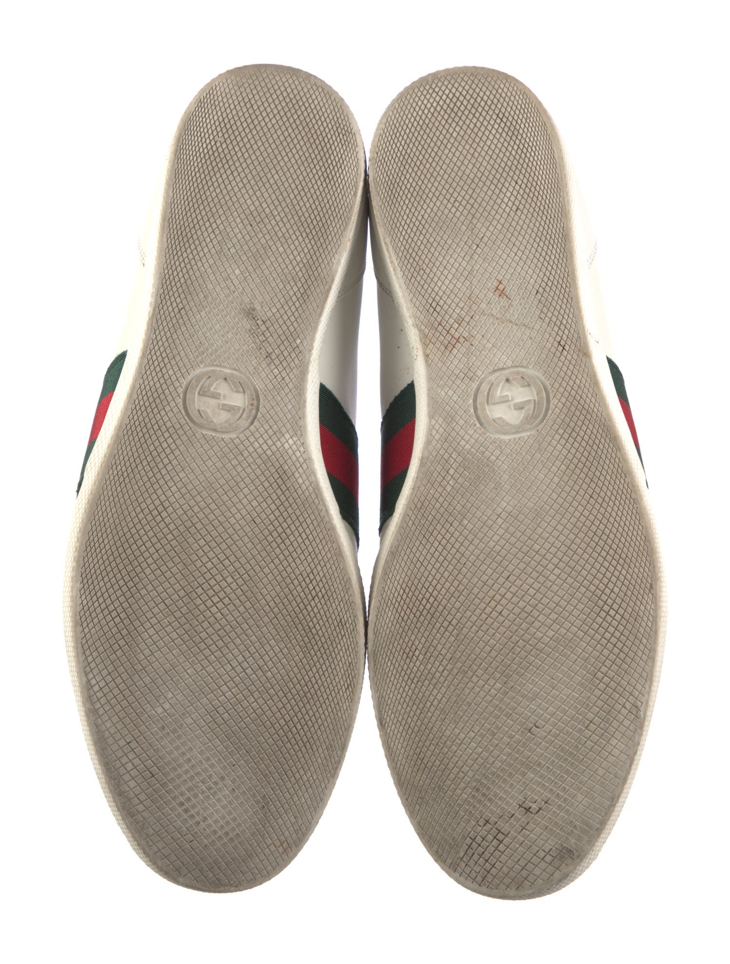 Gucci Web Accent Leather Sneakers